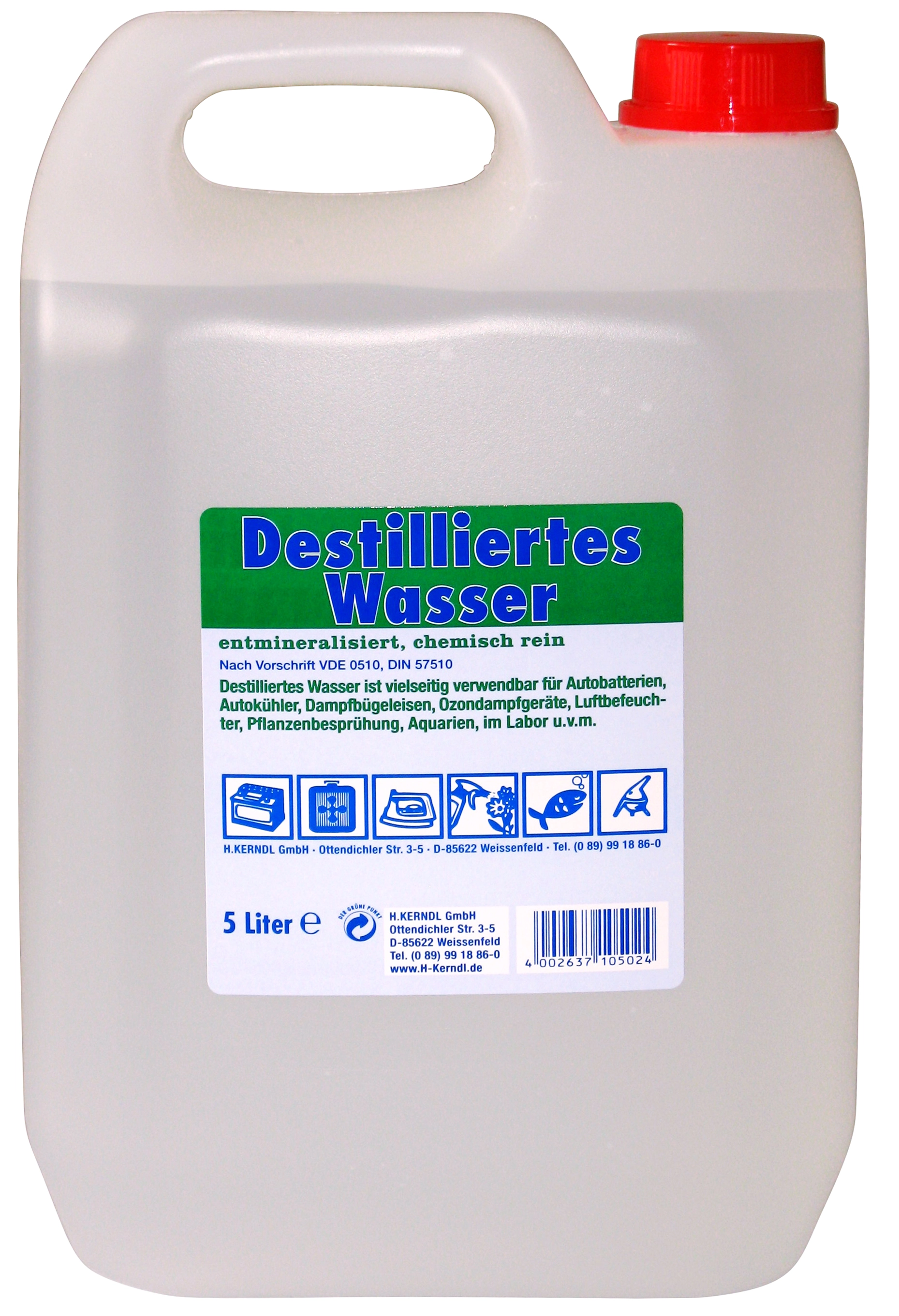 30 L Destilliertes destiliertes Wasser 6 x 5 Liter 1PREIS : : Auto  & Motorrad